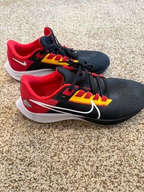 Nike Unisex Chiefs Black, Red & Yellow Athletic Sneakers